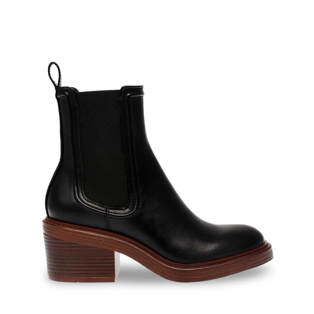 Steve Madden Curtsy Platform Chelsea Boot black leather side | MILK MONEY milkmoney.co | cute shoes for women. ladies shoes. nice shoes for women. ladies shoes online. ladies footwear. womens shoes and boots. pretty shoes for women. beautiful shoes for women.