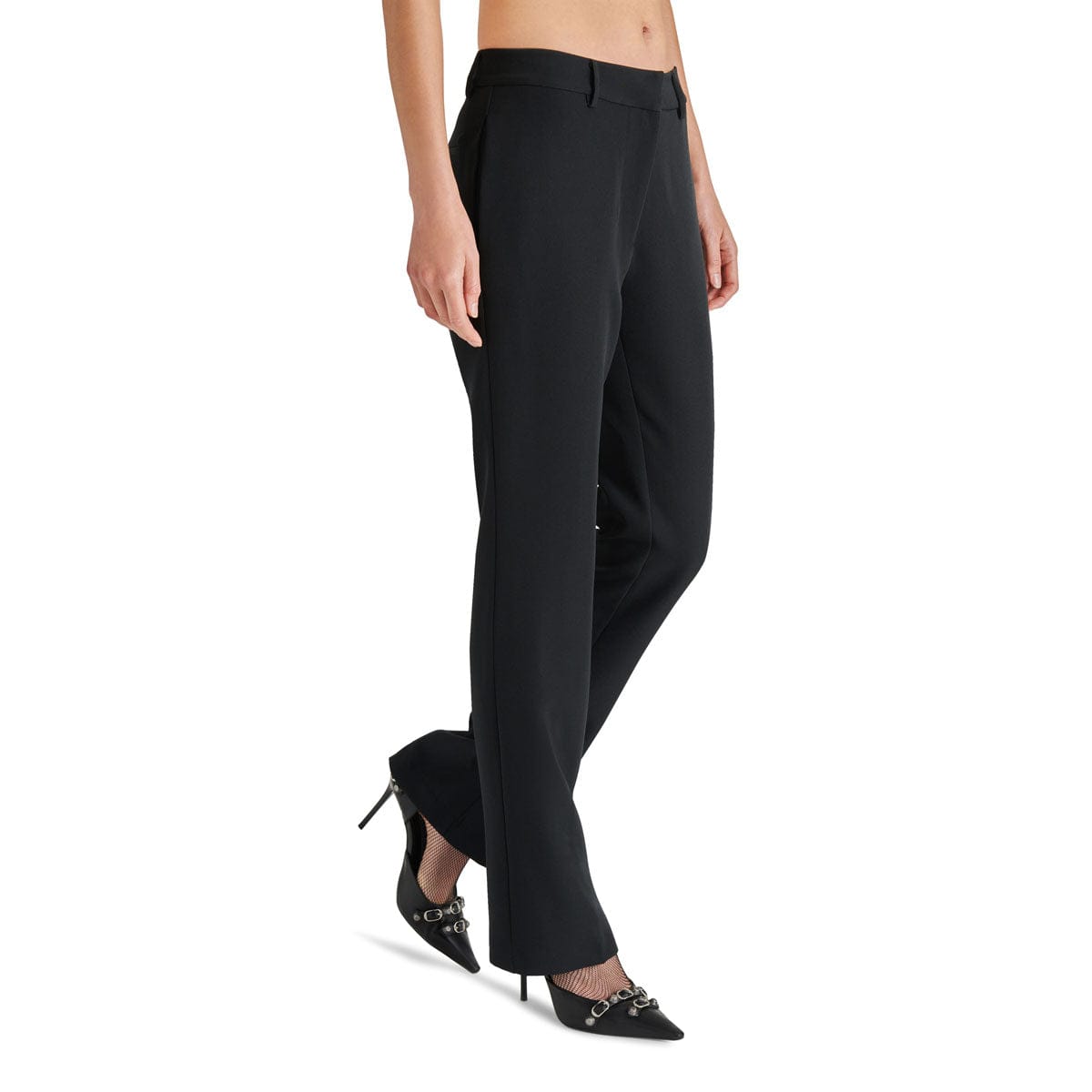 Steve Madden Devin Bootcut Pants black side | MILK MONEY milkmoney.co | cute clothes for women. womens online clothing. trendy online clothing stores. womens casual clothing online. trendy clothes online. trendy women's clothing online. ladies online clothing stores. trendy women's clothing stores. cute female clothes.