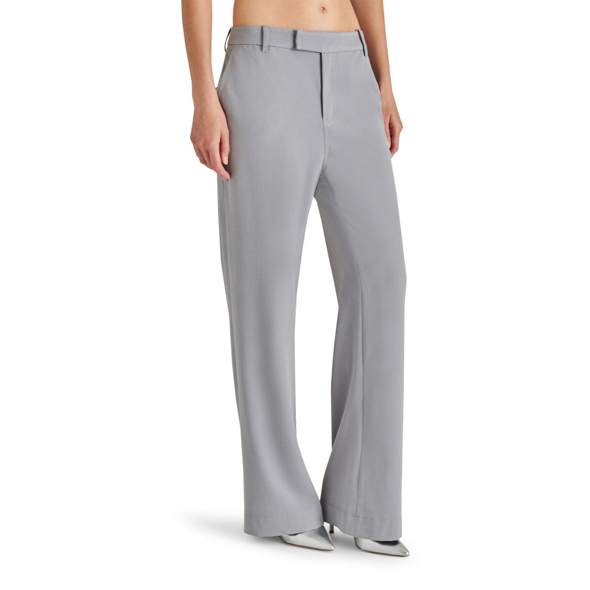 Steve Madden Devin Bootcut Pants steel grey side | MILK MONEY milkmoney.co | cute clothes for women. womens online clothing. trendy online clothing stores. womens casual clothing online. trendy clothes online. trendy women's clothing online. ladies online clothing stores. trendy women's clothing stores. cute female clothes.