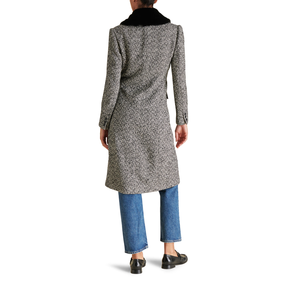 Steve Madden Dienne Tweed Coat black back | MILK MONEY milkmoney.co | cute jackets for women. cute coats. cool jackets for women. stylish jackets for women. trendy jackets for women. trendy womens coats.