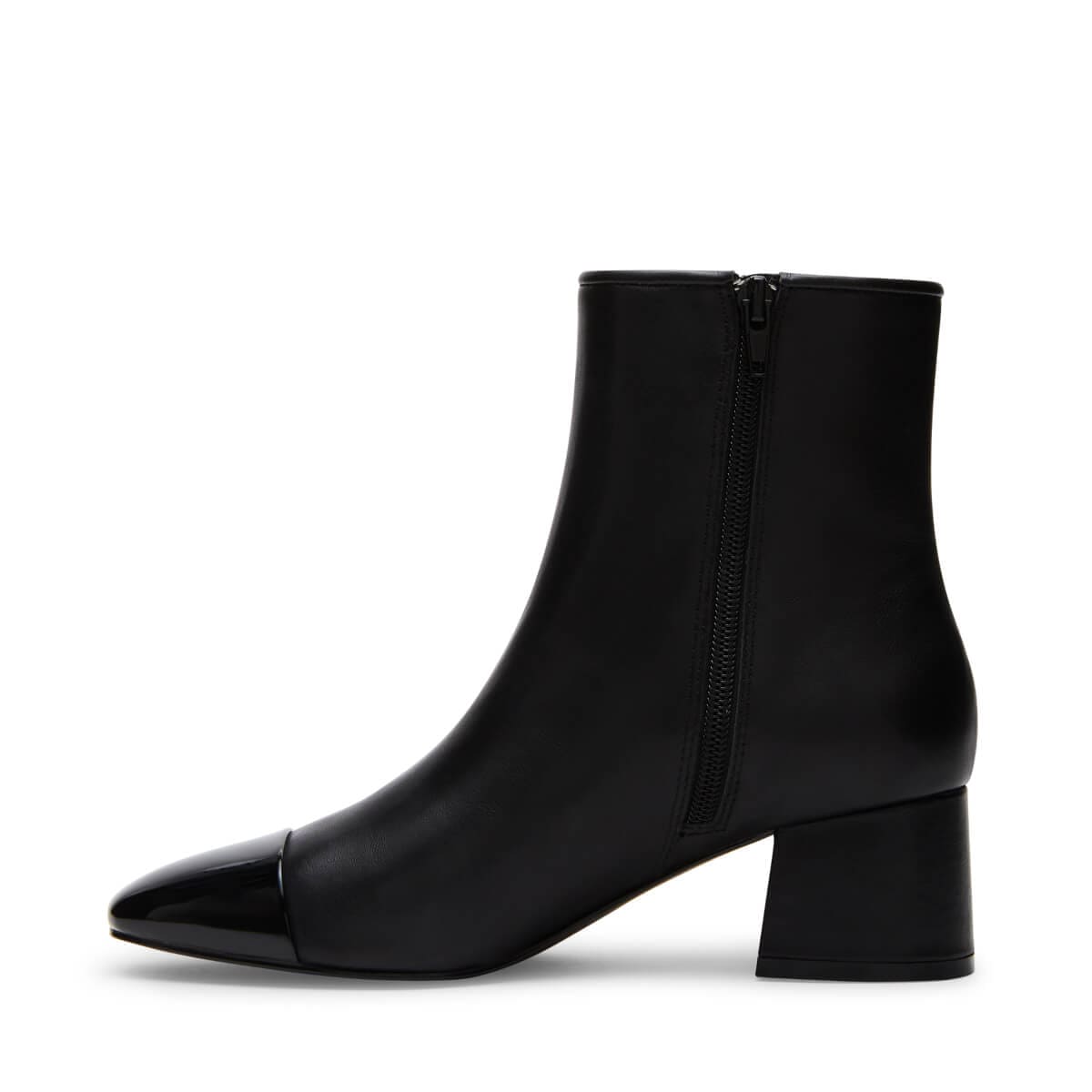 Steve Madden Eiffel Bootie black side | MILK MONEY milkmoney.co | cute shoes for women. ladies shoes. nice shoes for women. footwear for women. ladies shoes online. ladies footwear. womens shoes and boots. pretty shoes for women. beautiful shoes for women.