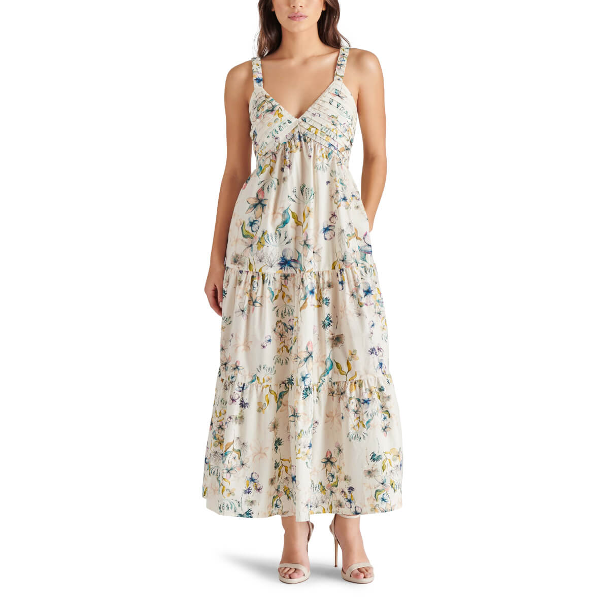 Steve Madden Eliora Floral Tiered Cotton Sundress