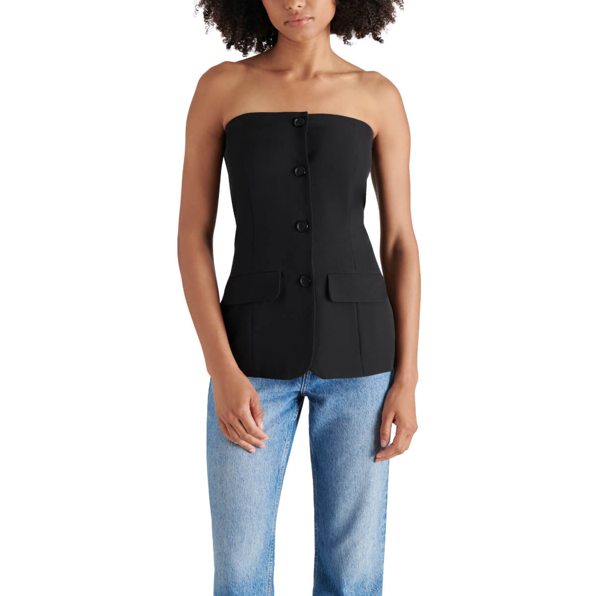 Steve Madden Emerald Top black front | MILK MONEY milkmoney.co | cute clothes for women. womens online clothing. trendy online clothing stores. womens casual clothing online. trendy clothes online. trendy women's clothing online. ladies online clothing stores. trendy women's clothing stores. cute female clothes.