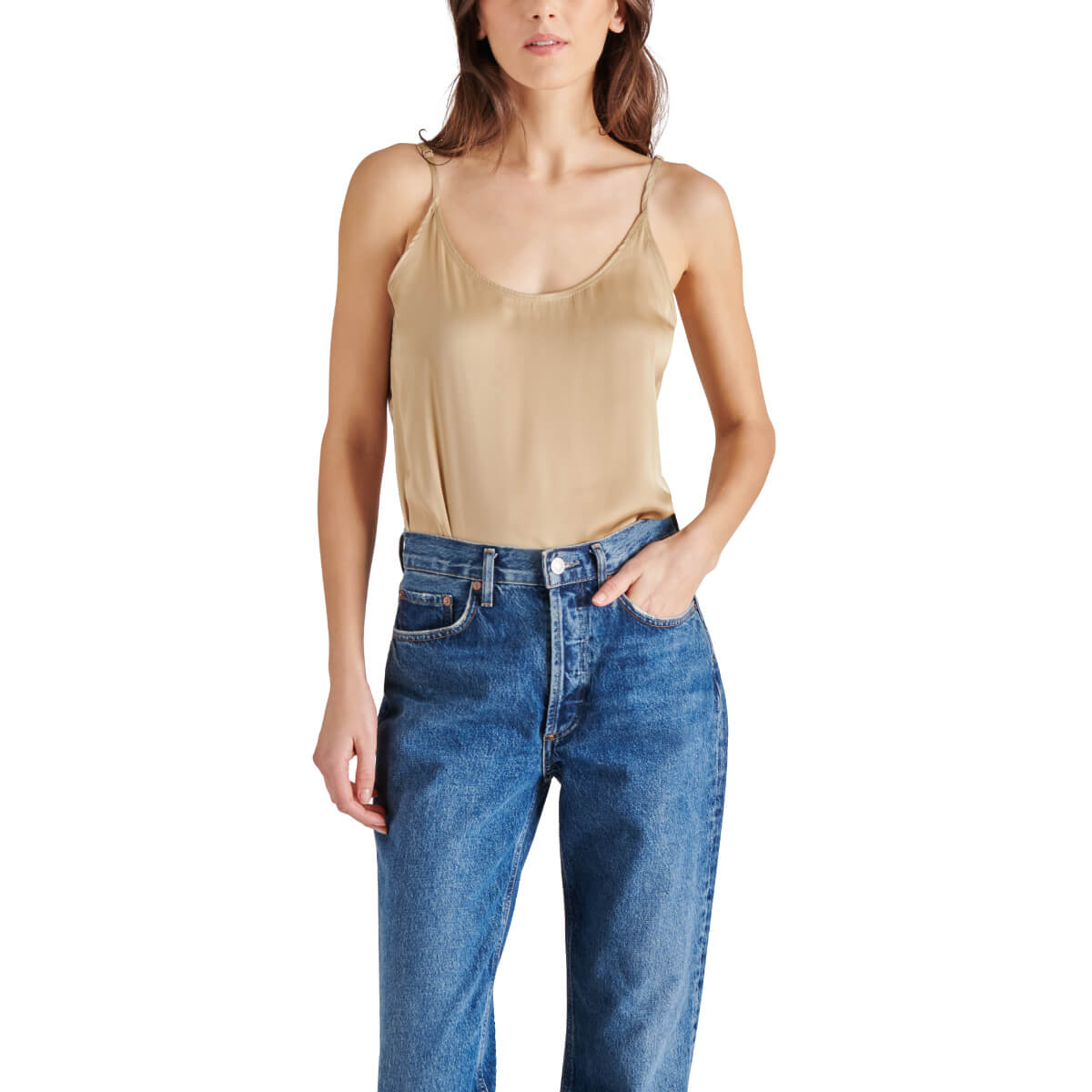 Steve Madden Emersyn Camisole Bodysuit brown front | MILK MONEY milkmoney.co | cute tops for women. trendy tops for women. cute blouses for women. stylish tops for women. pretty womens tops.