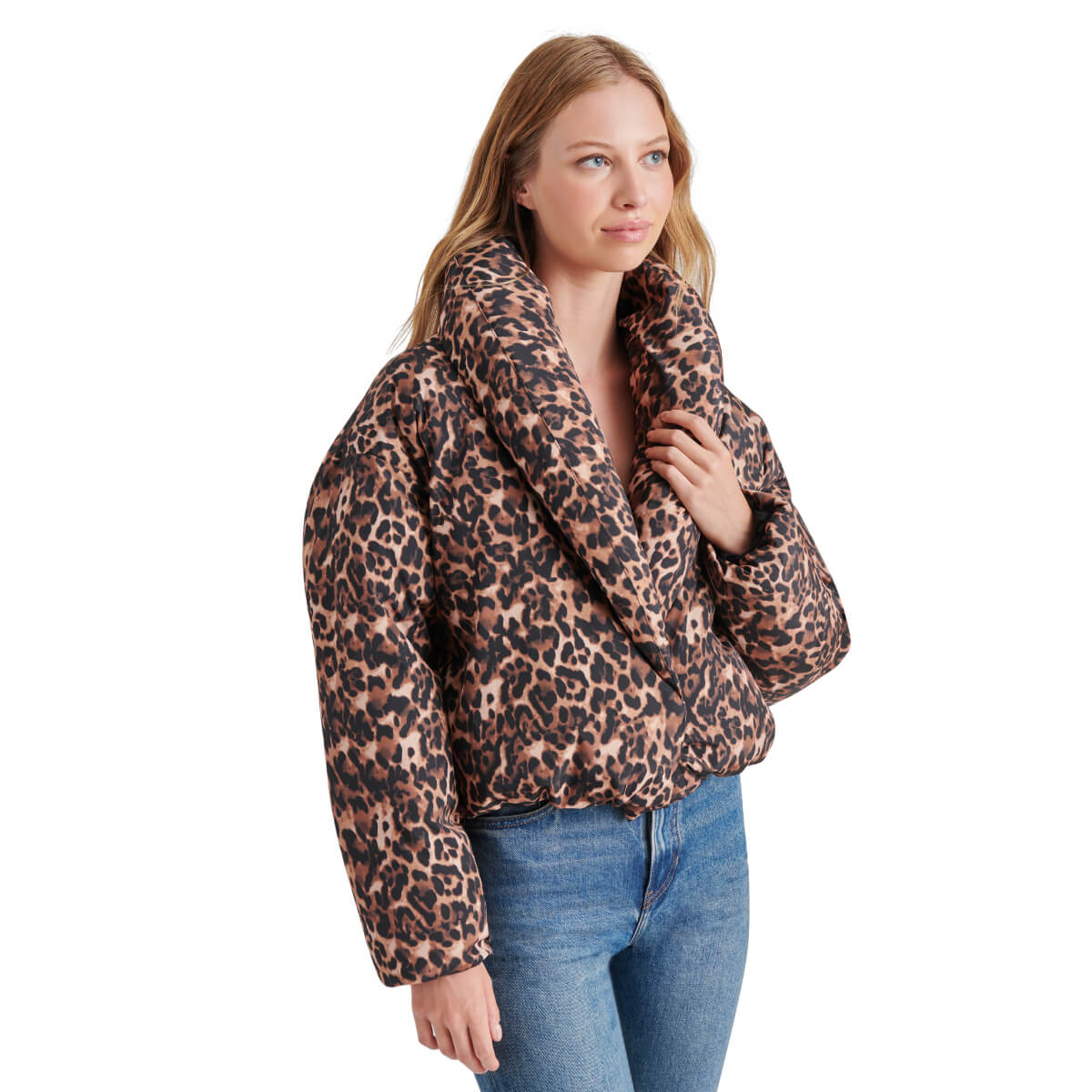 Steve Madden Evy Leopard Coat front | MILK MONEY milkmoney.co | cute jackets for women. cute coats. cool jackets for women. stylish jackets for women. trendy jackets for women. trendy womens coats.