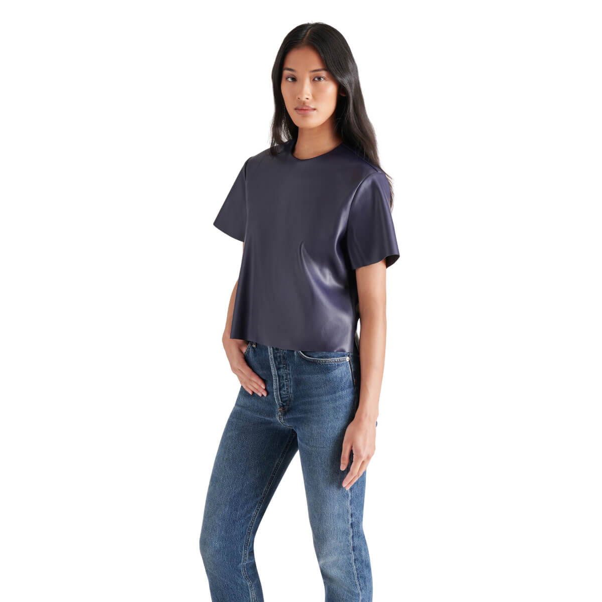 Steve Madden Ezra Faux Leather Top