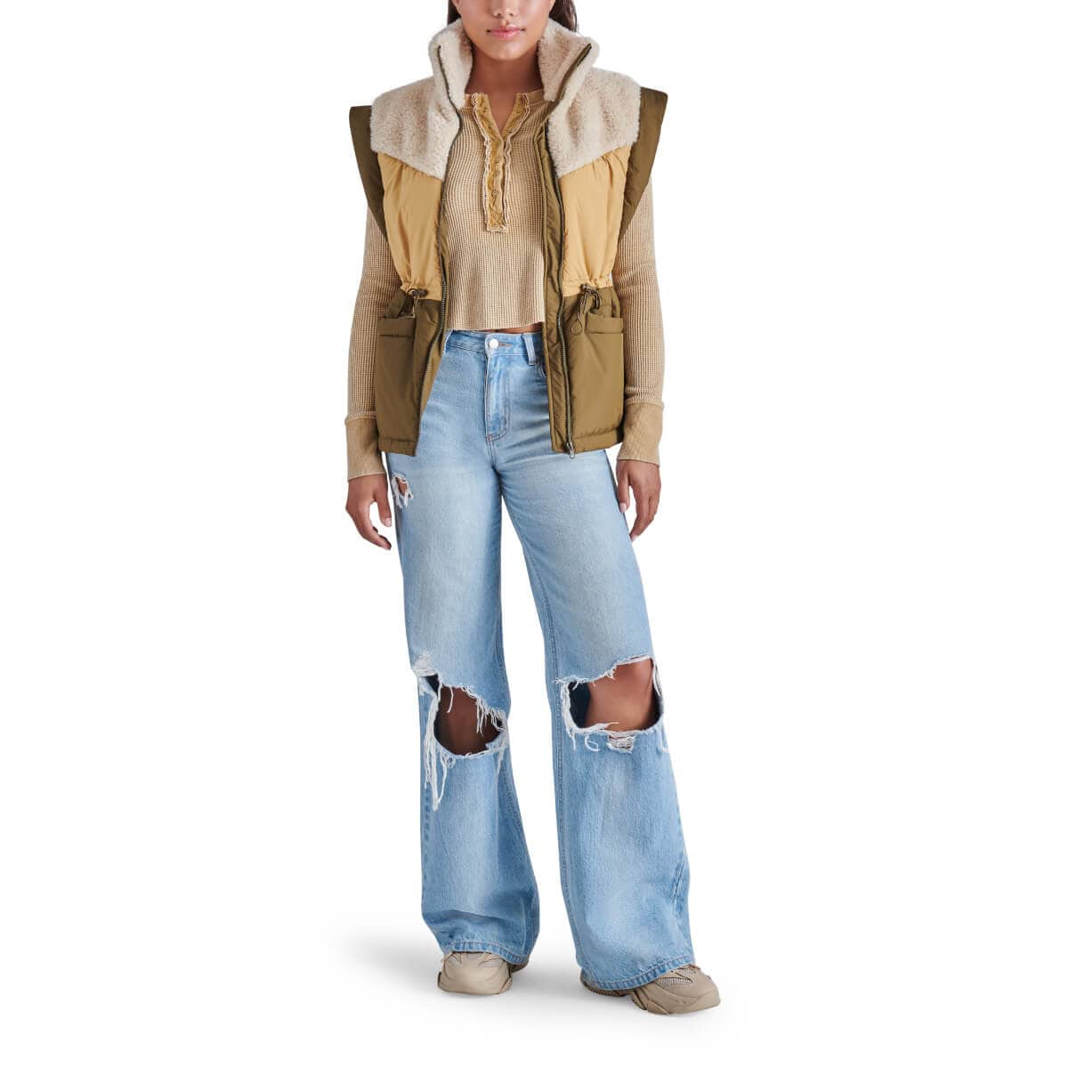 Steve Madden Hana Coat green front | MILK MONEY milkmoney.co | cute jackets for women. cute coats. cool jackets for women. stylish jackets for women. trendy jackets for women. trendy womens coats.