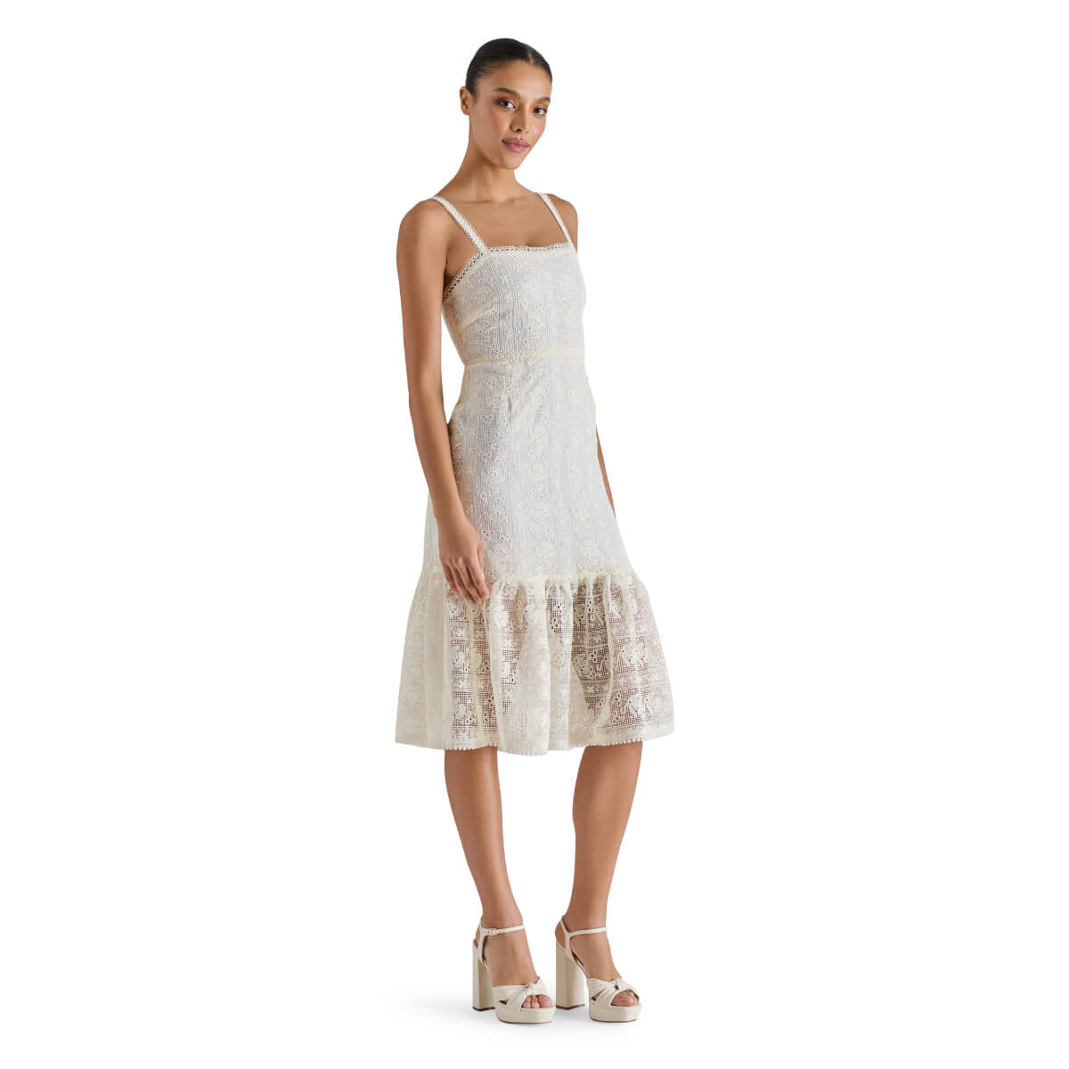 Steve Madden Hartley Lace Dress white | MILK MONEY milkmoney.co | cute clothes for women. womens online clothing. trendy online clothing stores. womens casual clothing online. trendy clothes online. trendy women's clothing online. ladies online clothing stores. trendy women's clothing stores. cute female clothes.
