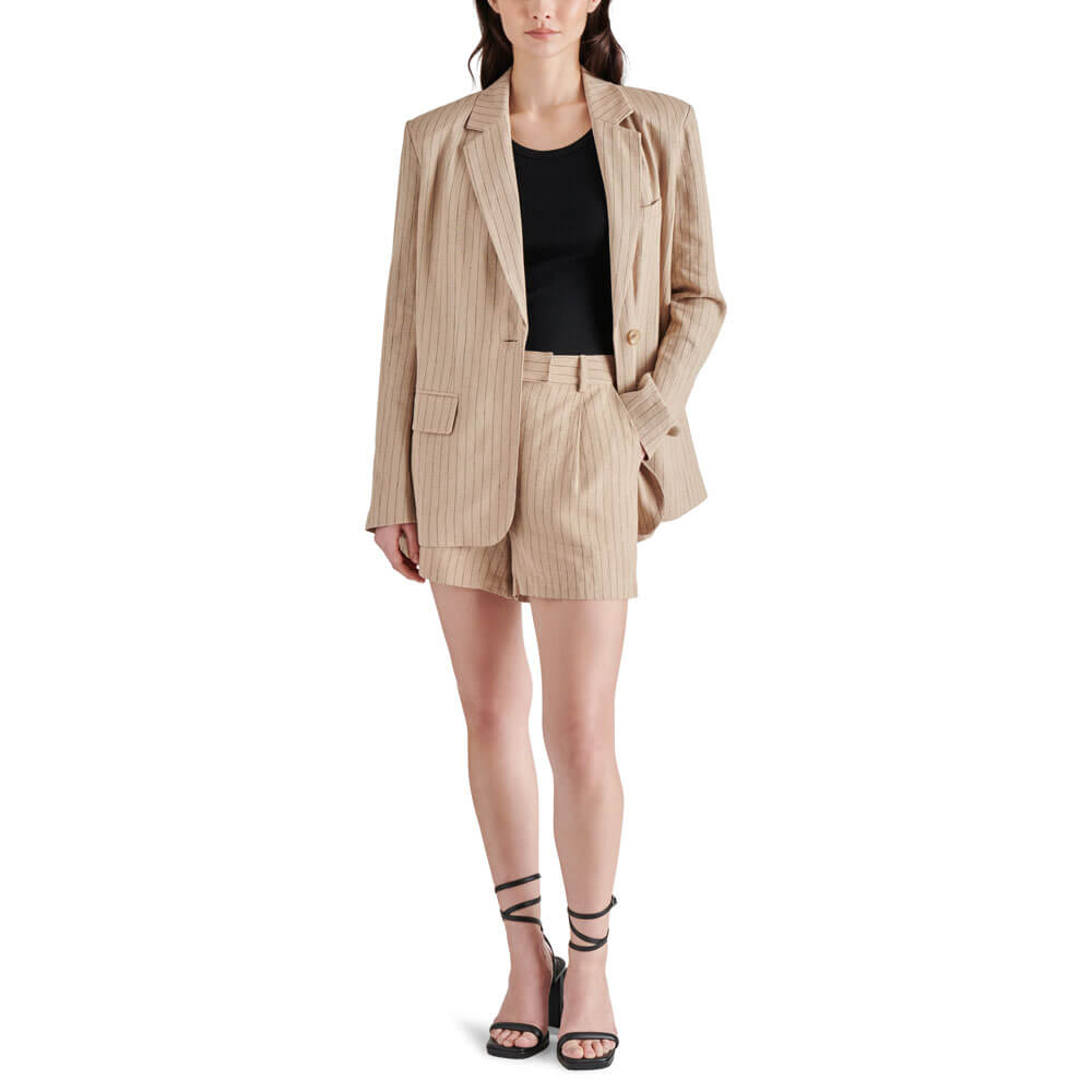 Steve Madden Imann Blazer brown front | MILK MONEY milkmoney.co | cute jackets for women. cute coats. cool jackets for women. stylish jackets for women. trendy jackets for women. trendy womens coats.