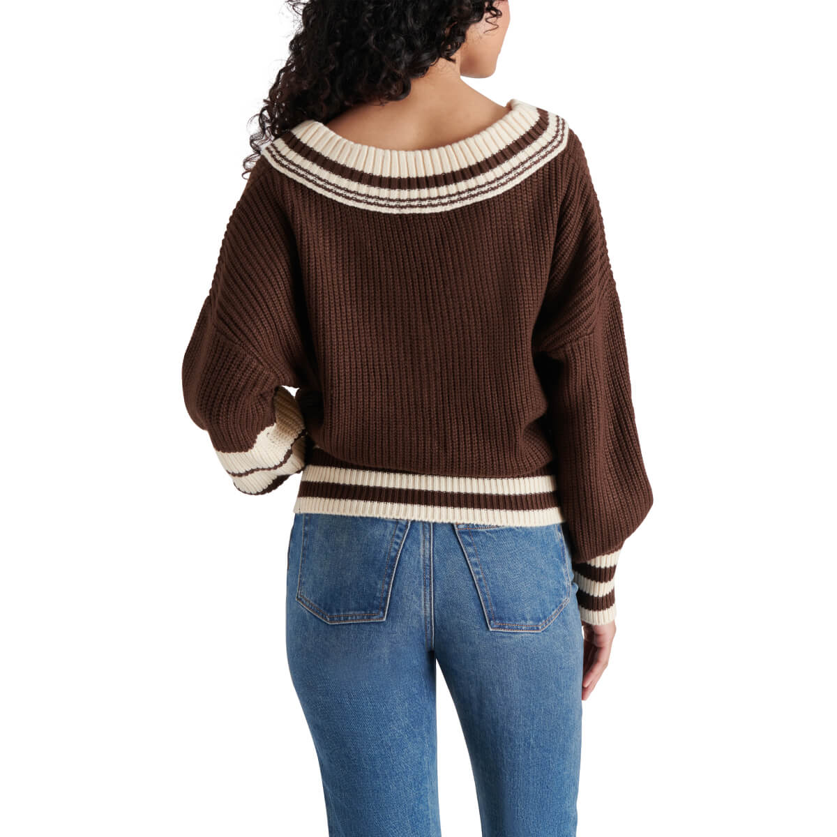 Steve Madden Jen Sweater brown back| MILK MONEY milkmoney.co | cute tops for women. trendy tops for women. cute blouses for women. stylish tops for women. pretty womens tops.