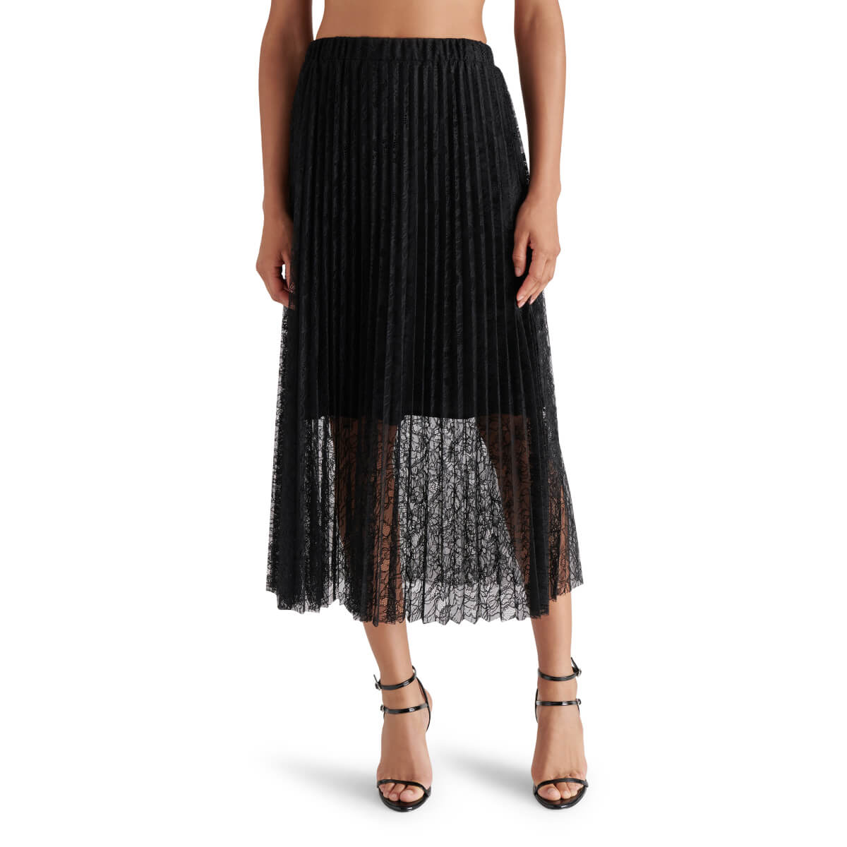 Steve Madden Keira Skirt black front | MILK MONEY milkmoney.co | cute clothes for women. womens online clothing. trendy online clothing stores. womens casual clothing online. trendy clothes online. trendy women's clothing online. ladies online clothing stores. trendy women's clothing stores. cute female clothes.