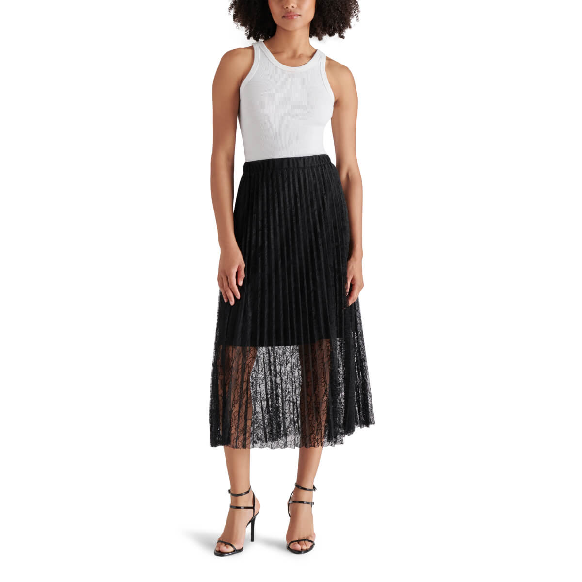 Steve Madden Keira Skirt black front | MILK MONEY milkmoney.co | cute clothes for women. womens online clothing. trendy online clothing stores. womens casual clothing online. trendy clothes online. trendy women's clothing online. ladies online clothing stores. trendy women's clothing stores. cute female clothes.