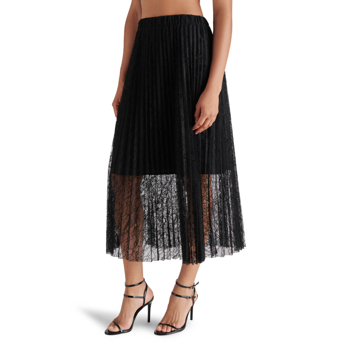 Steve Madden Keira Skirt black front | MILK MONEY milkmoney.co | cute clothes for women. womens online clothing. trendy online clothing stores. womens casual clothing online. trendy clothes online. trendy women's clothing online. ladies online clothing stores. trendy women's clothing stores. cute female clothes.