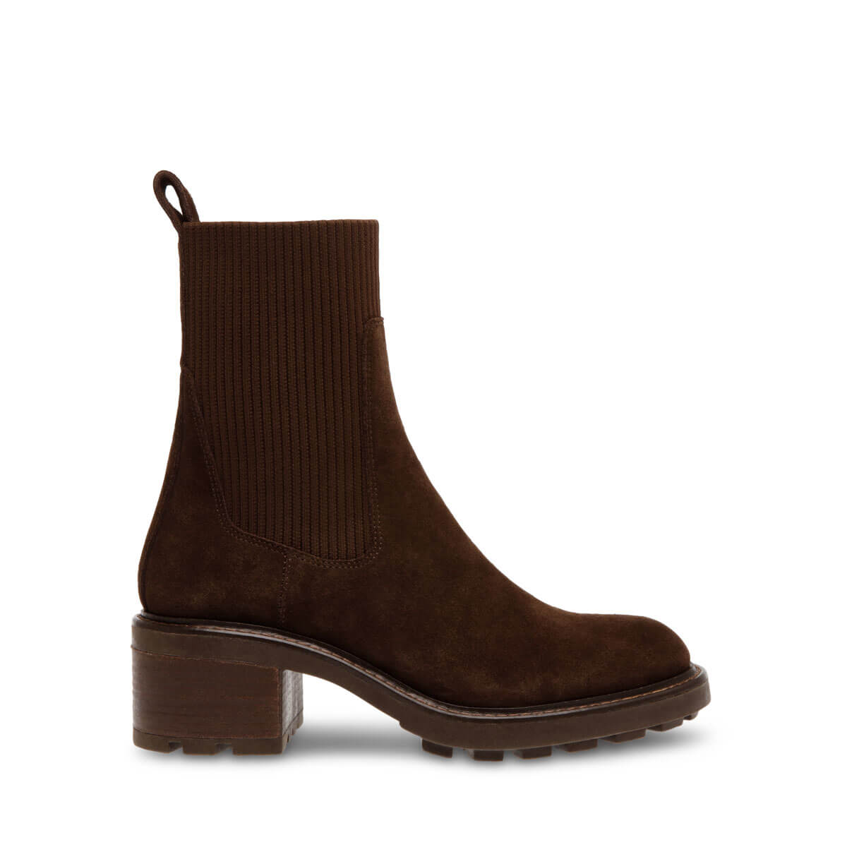 Steve Madden Kiley Platform Bootie brown side | MILK MONEY milkmoney.co | cute shoes for women. ladies shoes. nice shoes for women. footwear for women. ladies shoes online. ladies footwear. womens shoes and boots. pretty shoes for women. beautiful shoes for women.