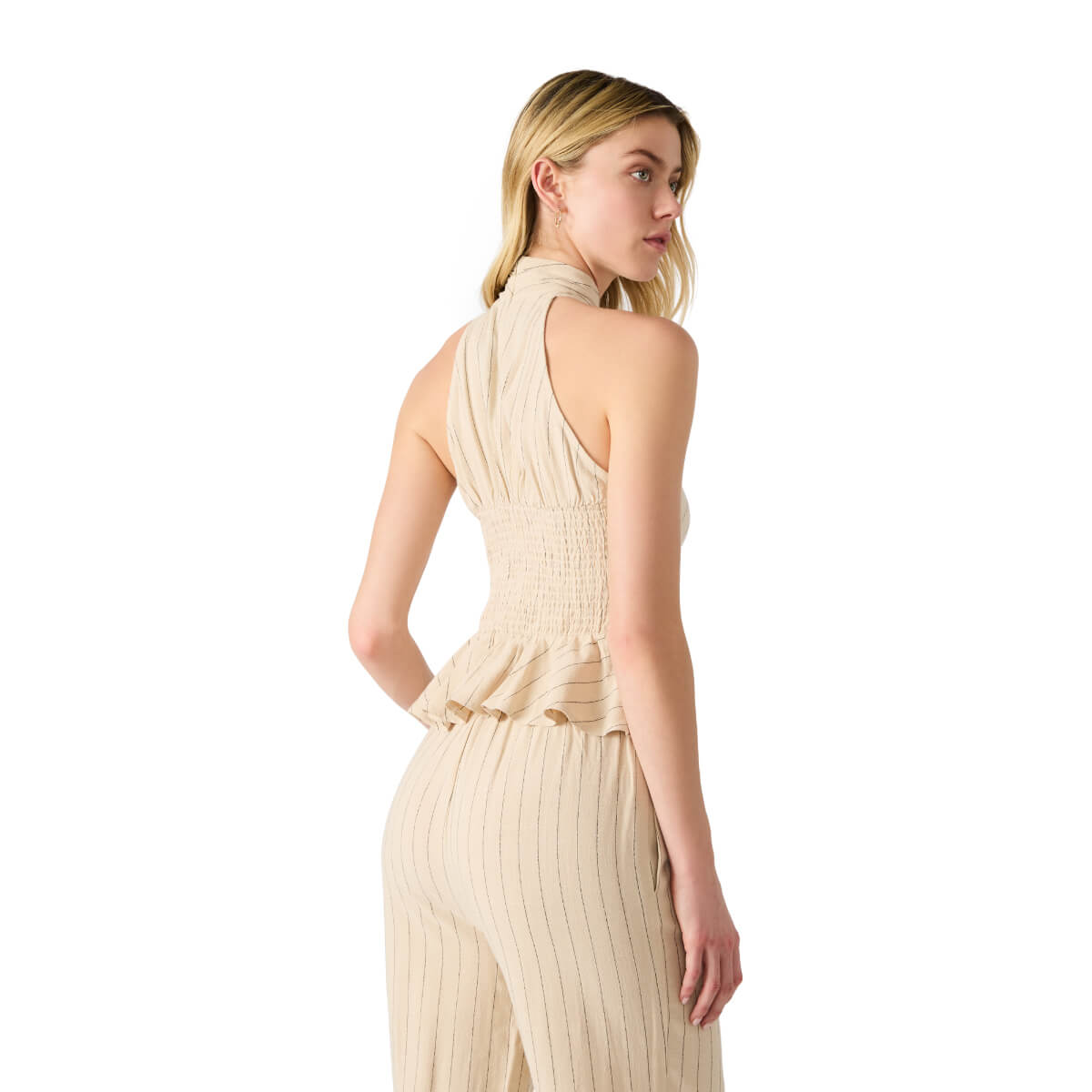 Steve Madden Kosta Stripe Crossover Peplum Top