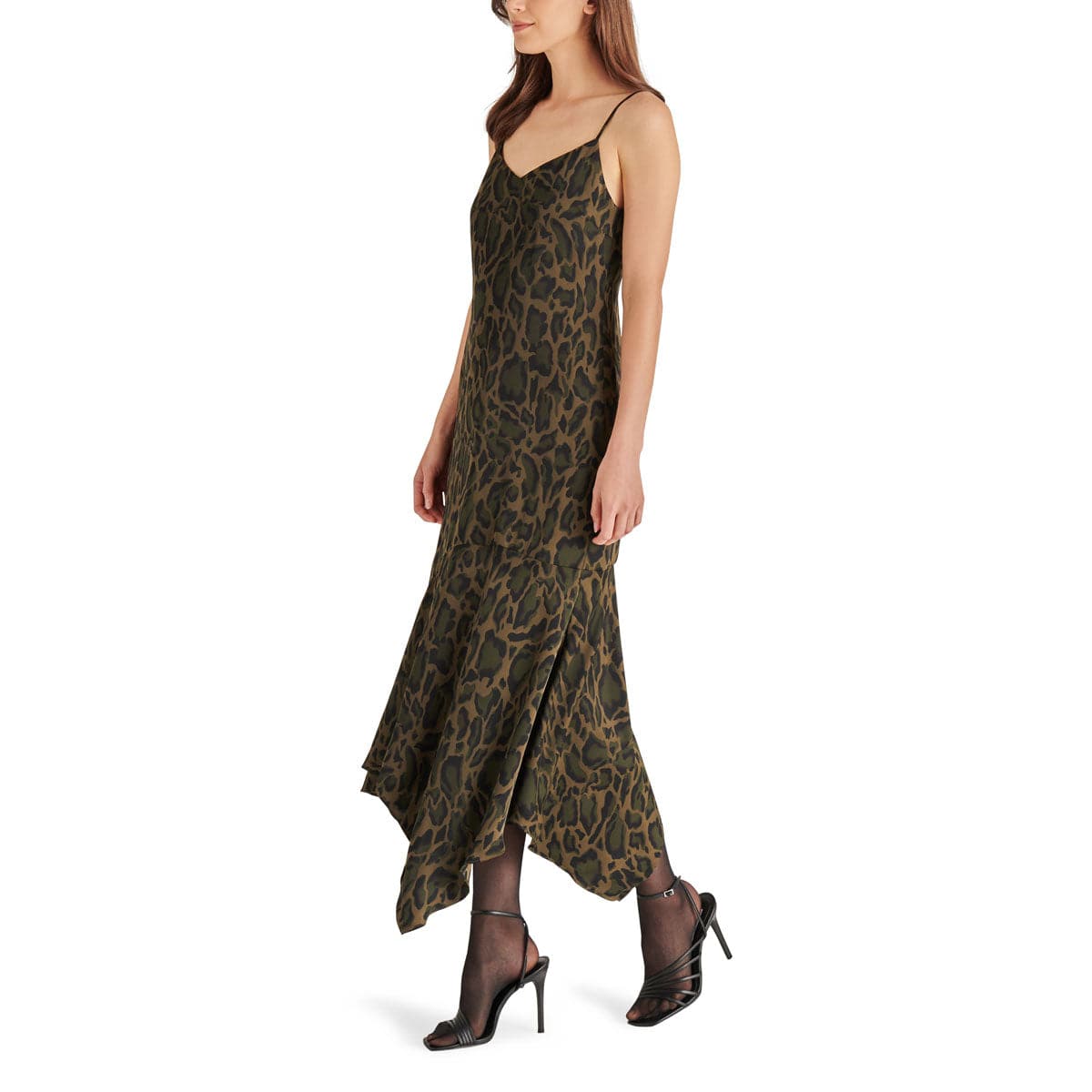 Steve Madden Lucille Leopard Print Satin Slipdress green side | MILK MONEY milkmoney.co | cute clothes for women. womens online clothing. trendy online clothing stores. womens casual clothing online. trendy clothes online. trendy women's clothing online. ladies online clothing stores. trendy women's clothing stores. cute female clothes.