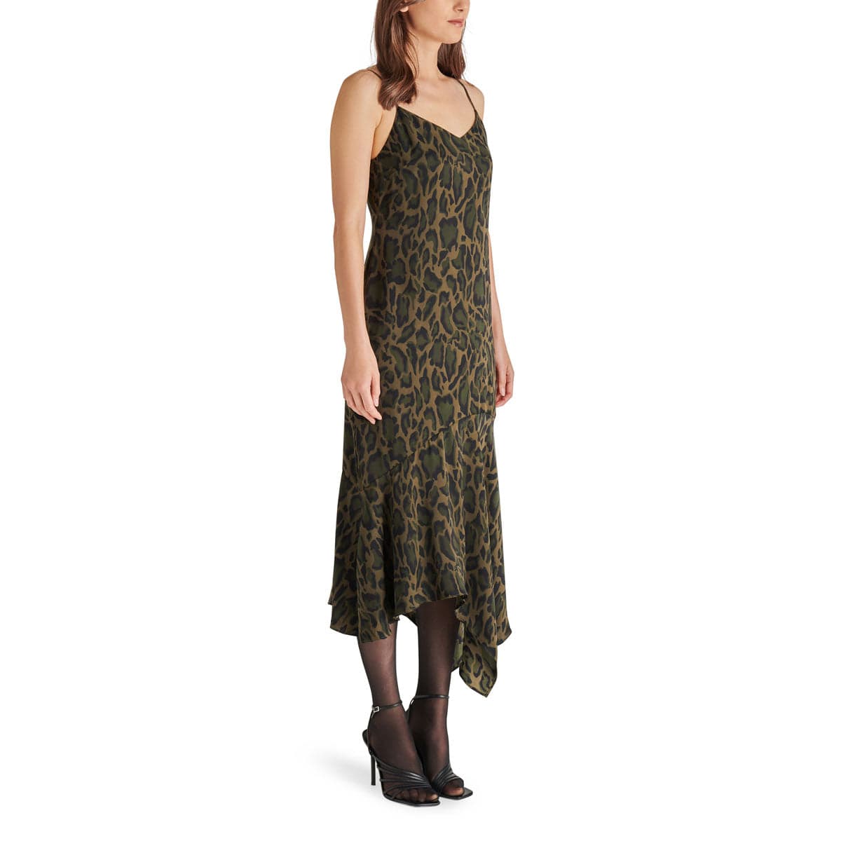 Steve Madden Lucille Leopard Print Satin Slipdress green side | MILK MONEY milkmoney.co | cute clothes for women. womens online clothing. trendy online clothing stores. womens casual clothing online. trendy clothes online. trendy women's clothing online. ladies online clothing stores. trendy women's clothing stores. cute female clothes.