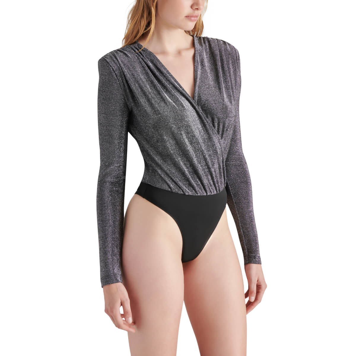 Steve Madden Melvina Bodysuit silver side | MILK MONEY milkmoney.co | cute tops for women. trendy tops for women. cute blouses for women. stylish tops for women. pretty womens tops.