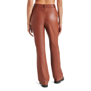 Steve Madden Mercer Faux Leather Pant cognac back | MILK MONEY milkmoney.co | cute pants for women. cute trendy pants.