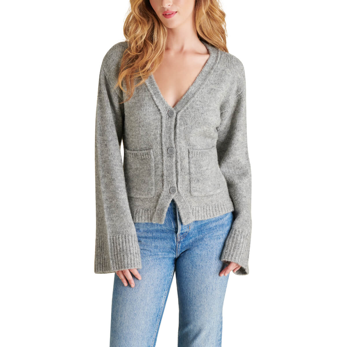 Steve Madden Odelia V-Neck Button Down Cardigan