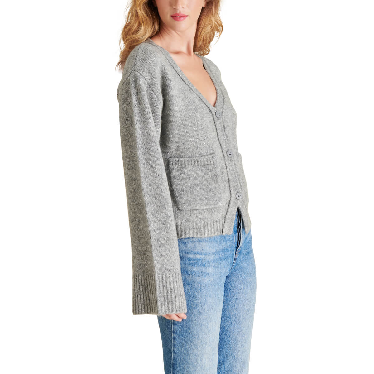 Steve Madden Odelia V-Neck Button Down Cardigan