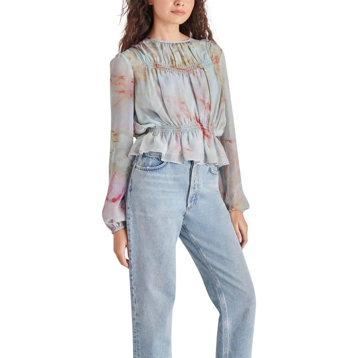Steve Madden Pyper Top misty rose side | MILK MONEY milkmoney.co | cute tops for women. trendy tops for women. cute blouses for women. stylish tops for women. pretty womens tops.