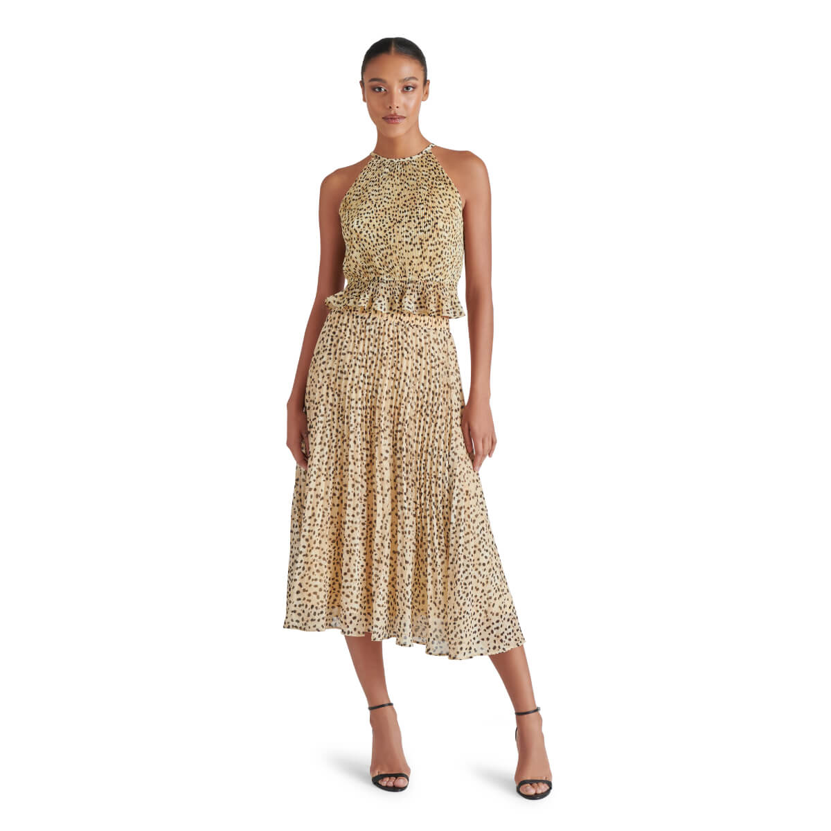 Steve Madden Raina Animal Print Midi Skirt