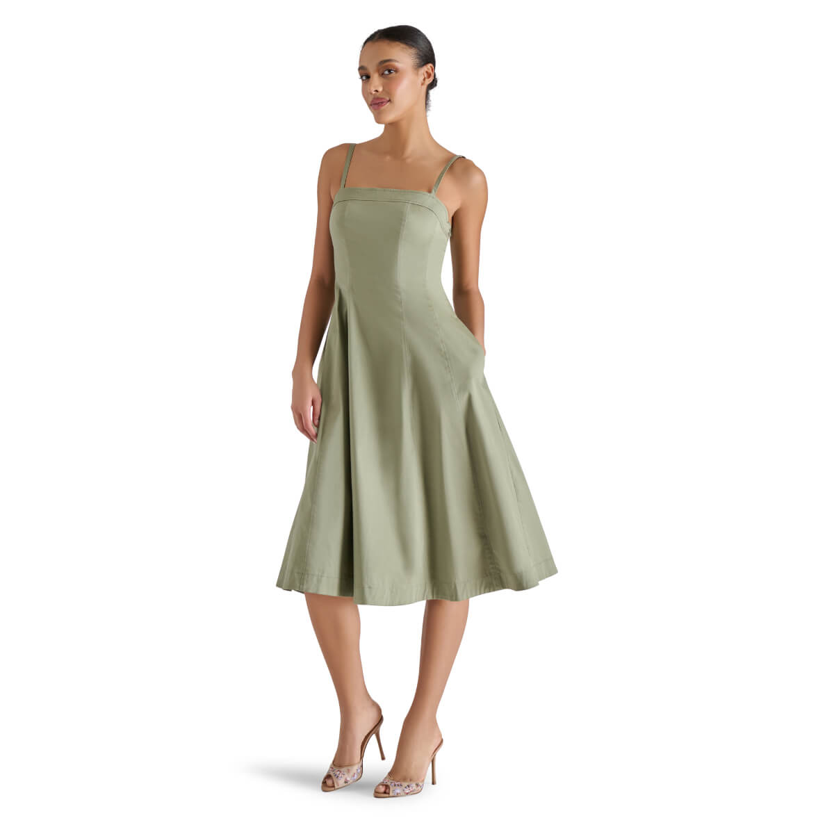 Steve Madden Raleigh Stretch Cotton Midi Dress