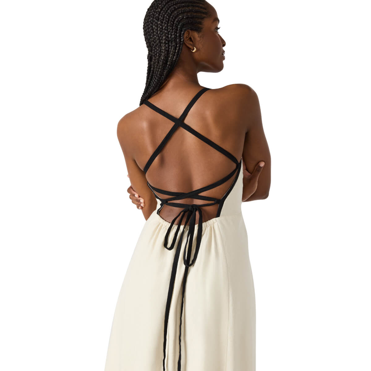 Steve Madden Riyan Linen Blend A-Line Sundress ivory | MILK MONEY milkmoney.co | cute clothes for women. womens online clothing. trendy online clothing stores. womens casual clothing online. trendy clothes online. trendy women's clothing online. ladies online clothing stores. trendy women's clothing stores. cute female clothes.