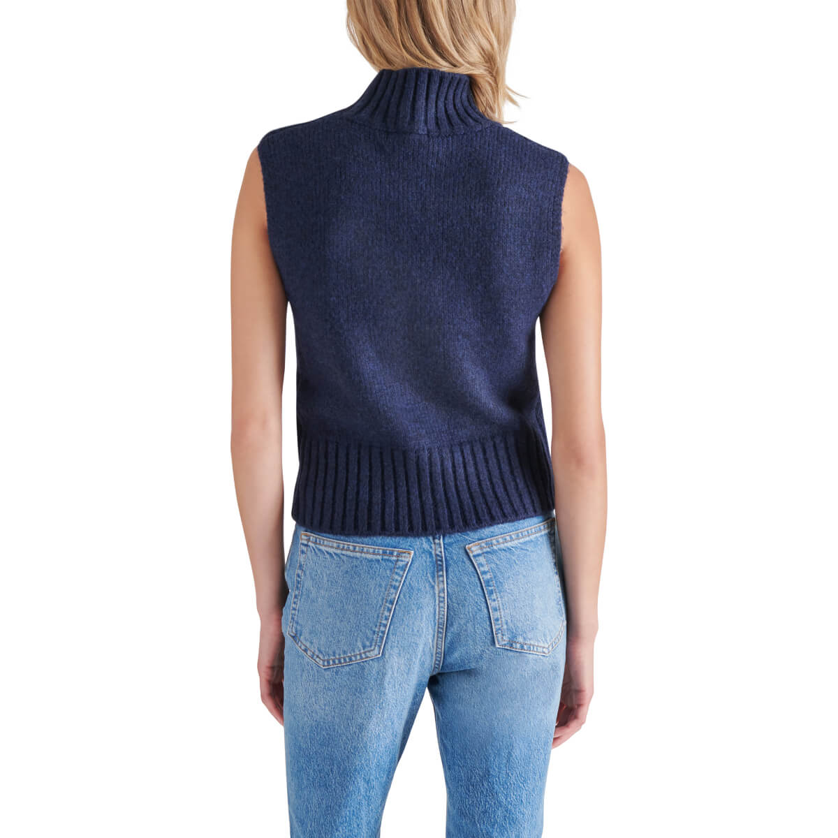 Steve Madden Serin Sweater blue back | MILK MONEY milkmoney.co | cute clothes for women. womens online clothing. trendy online clothing stores. womens casual clothing online. trendy clothes online. trendy women's clothing online. ladies online clothing stores. trendy women's clothing stores. cute female clothes.