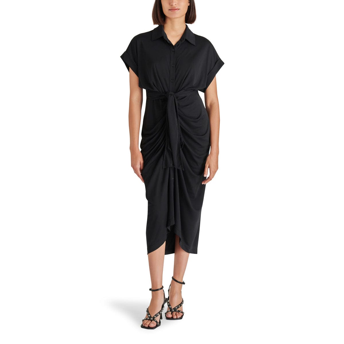 sachin and babi light blue dress NOT TOO CASUAL KNIT MAXI DRESS IN BLACK  AKIRA