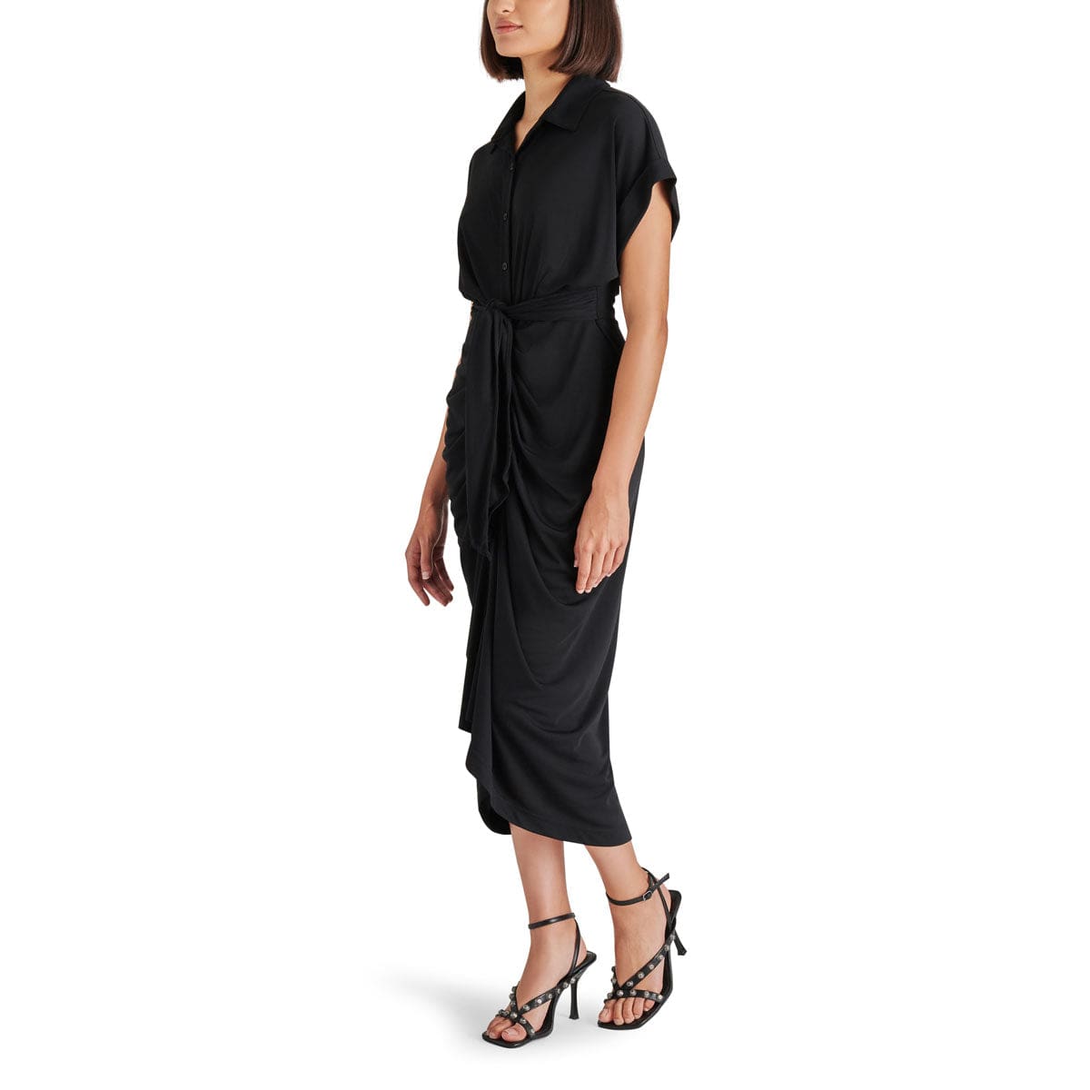 Steve Madden Tori Knit Dress black side | MILK MONEY milkmoney.co | cute clothes for women. womens online clothing. trendy online clothing stores. womens casual clothing online. trendy clothes online. trendy women's clothing online. ladies online clothing stores. trendy women's clothing stores. cute female clothes.