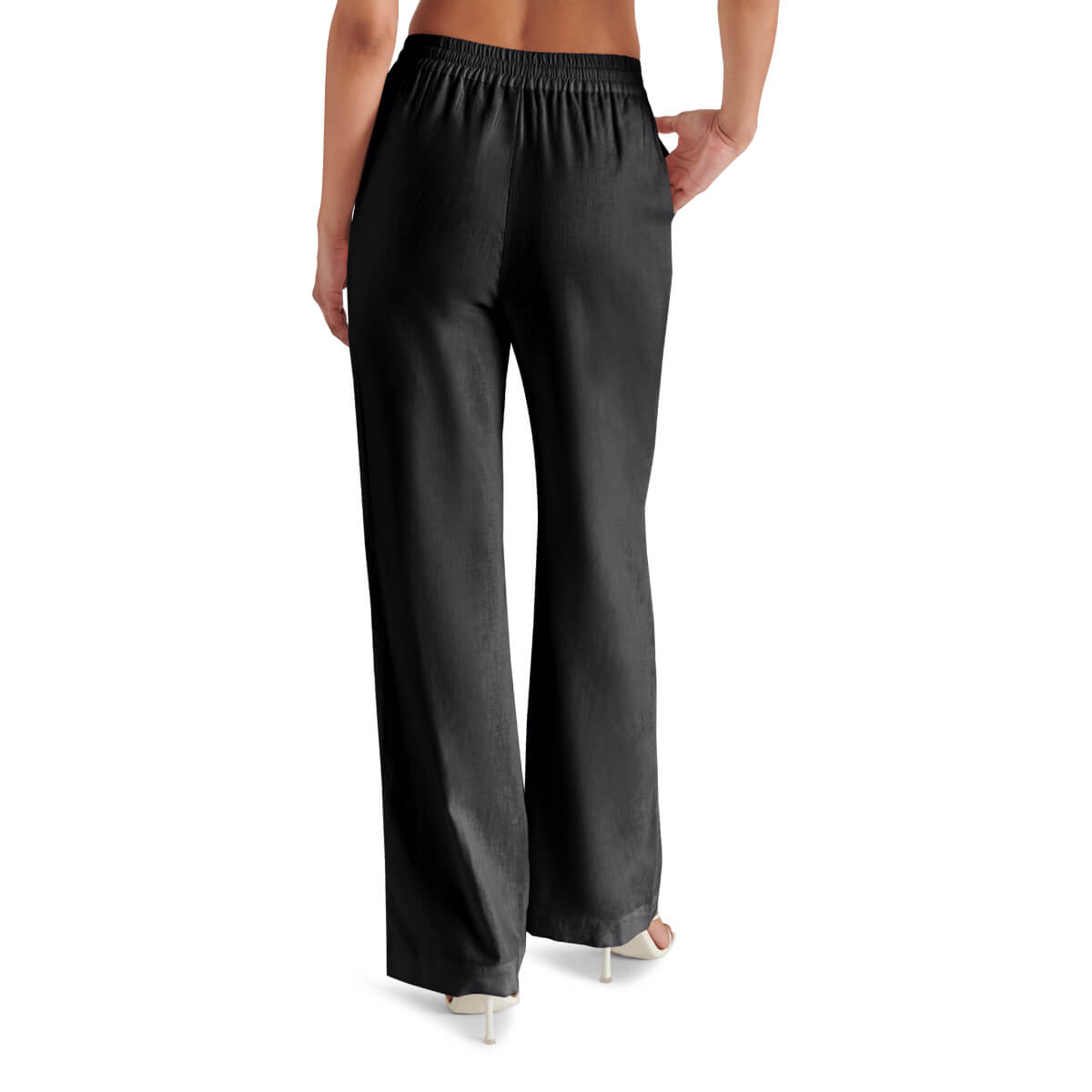 Steve Madden Venetia Drawstring Pants black back | MILK MONEY milkmoney.co | cute pants for women. cute trendy pants.