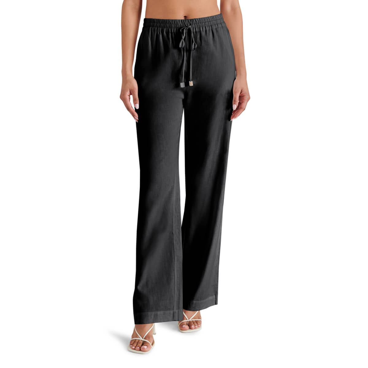 Steve Madden Venetia Drawstring Pants black front | MILK MONEY milkmoney.co | cute pants for women. cute trendy pants.