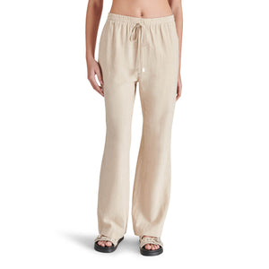 Steve Madden Venetia Drawstring Pants natural  front | MILK MONEY milkmoney.co | cute pants for women. cute trendy pants.