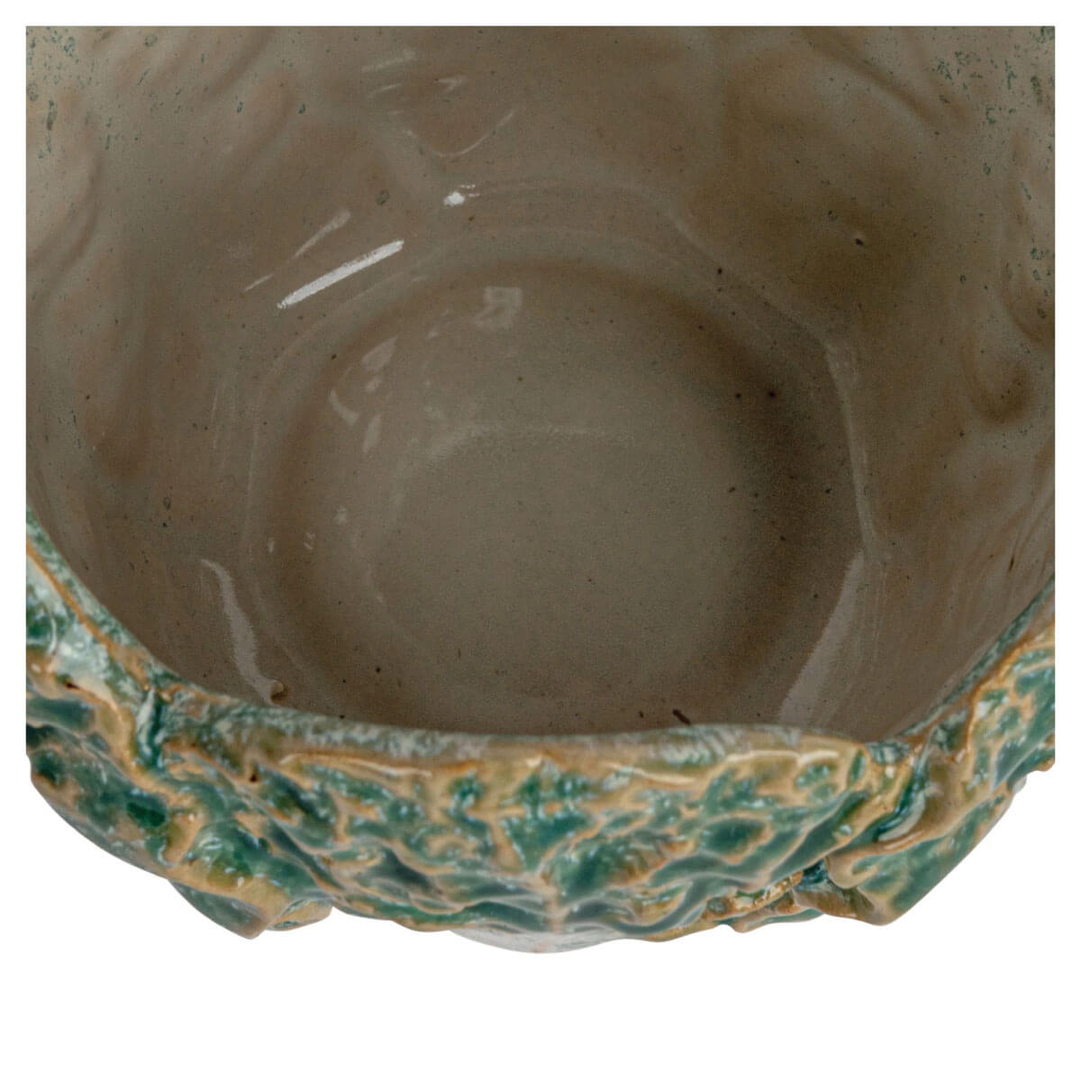 Stoneware Cabbage Shaped Planter