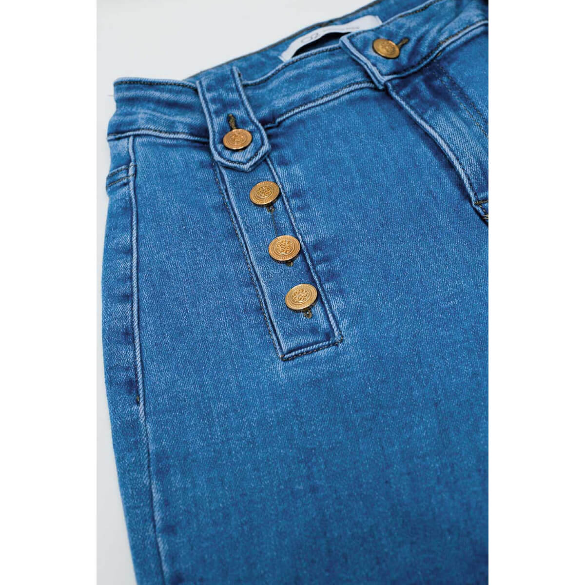 Straight Leg Marine Style High Rise Jean blue front | MILK MONEY milkmoney.co | cute clothes for women. womens online clothing. trendy online clothing stores. womens casual clothing online. trendy clothes online. trendy women's clothing online. ladies online clothing stores. trendy women's clothing stores. cute female clothes.
