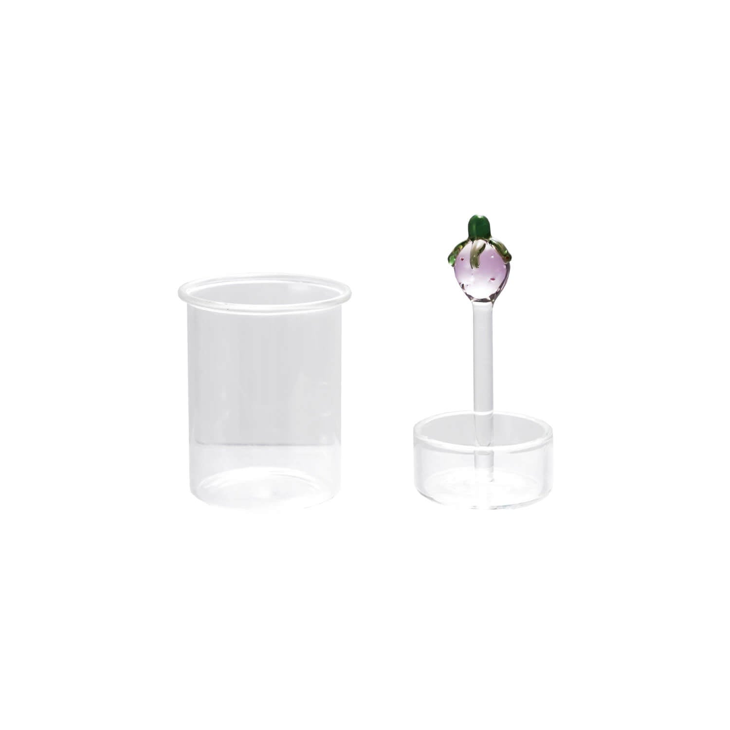 Strawberry Glass Toothpick/Cotton Swab Holder pink front | MILK MONEY milkmoney.co | Home decor online, Modern home decor, Luxury home furnishings, Best home decor, Home accessories for sale, Living room furniture sets, Kitchen decor ideas, Wall art for home, Bathroom accessories, Vintage home decor, Minimalist home decor