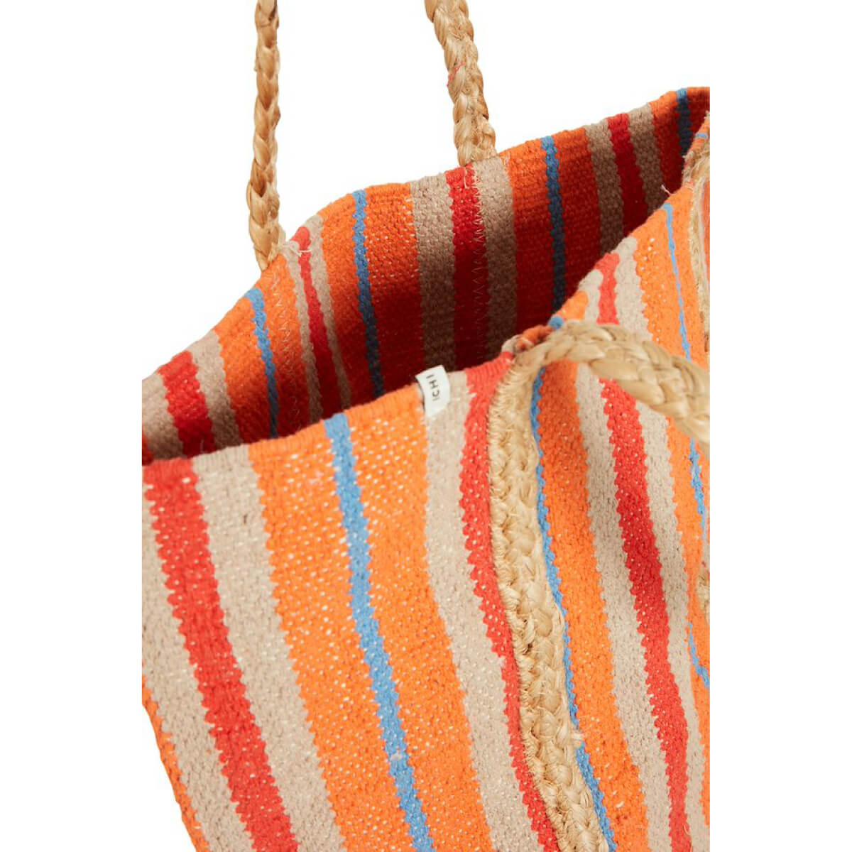 Striped Beach Tote Bag orange front | MILK MONEY milkmoney.co | women's accessories. cute accessories. trendy accessories. cute accessories for girls. ladies accessories. women's fashion accessories.