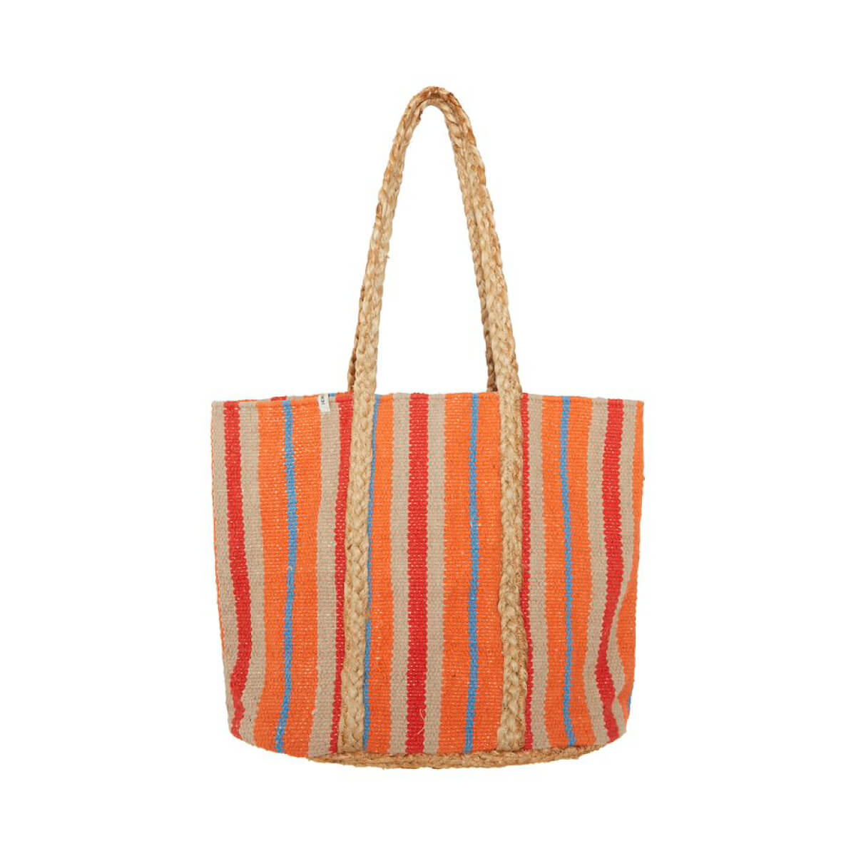 Striped Beach Tote Bag orange front | MILK MONEY milkmoney.co | women's accessories. cute accessories. trendy accessories. cute accessories for girls. ladies accessories. women's fashion accessories.