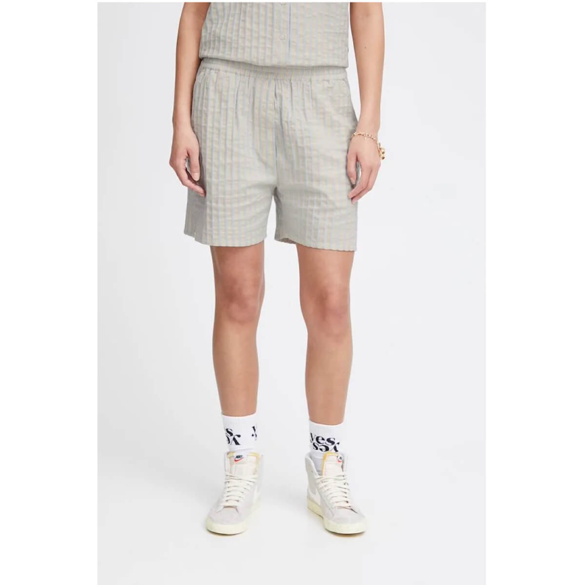 Striped Seersucker Shorts