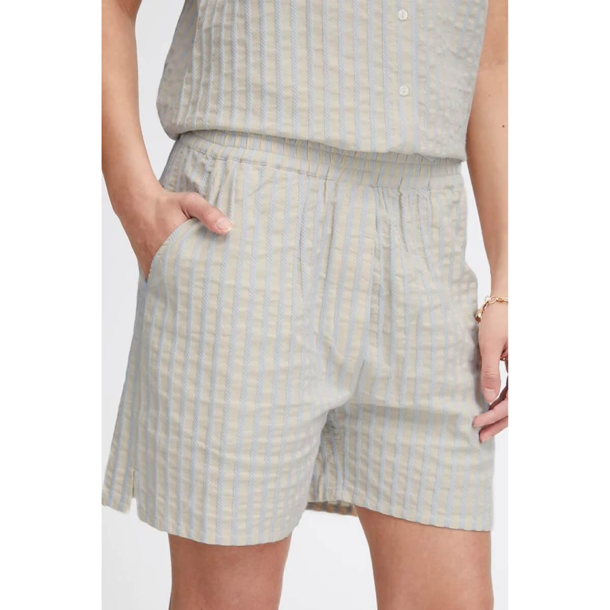 Striped Seersucker Shorts