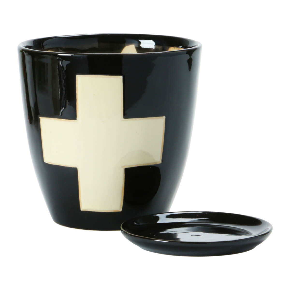 Swiss Cross Planter with Saucer