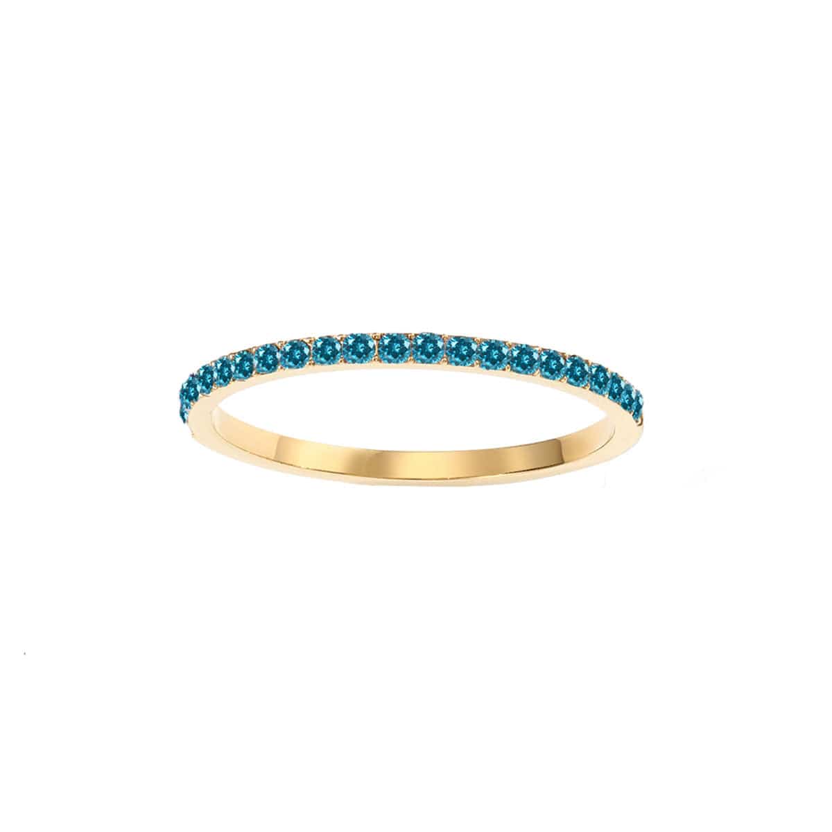 Thin Pavé Crystal Band Ring aquamarine | MILK MONEY milkmoney.co | cute rings, simple rings, casual rings, simple rings for women, trendy rings, cute rings for women, cute cheap rings, casual rings for women