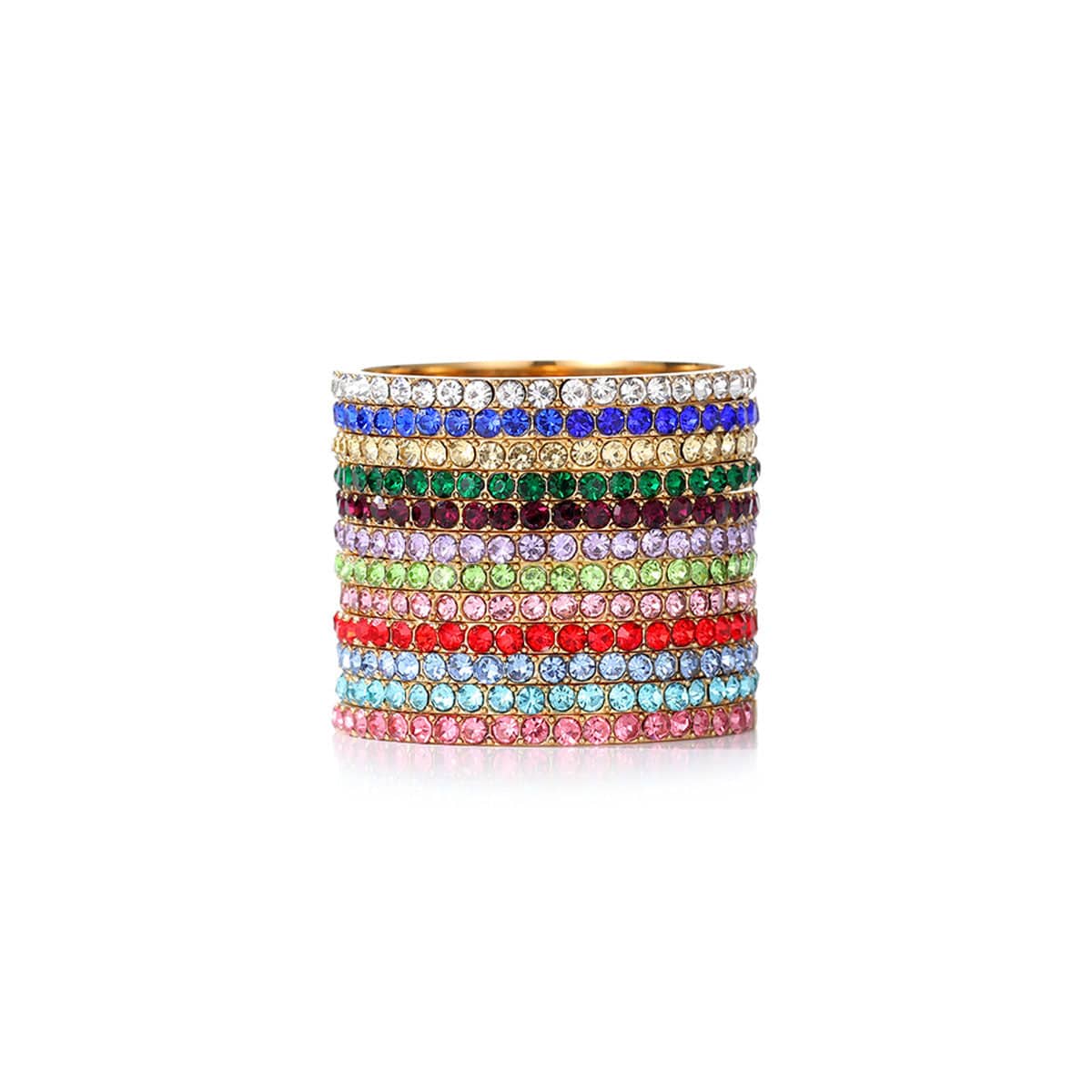 Thin Pavé Crystal Band Ring group | MILK MONEY milkmoney.co | cute rings, simple rings, casual rings, simple rings for women, trendy rings, cute rings for women, cute cheap rings, casual rings for women