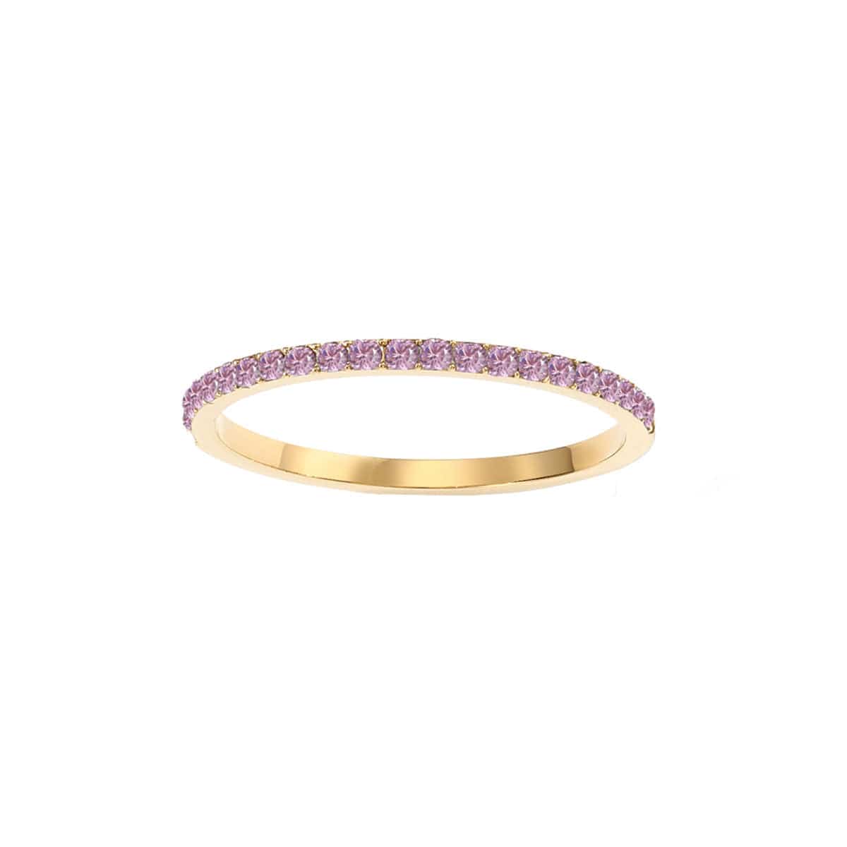 Thin Pavé Crystal Band Ring light rose | MILK MONEY milkmoney.co | cute rings, simple rings, casual rings, simple rings for women, trendy rings, cute rings for women, cute cheap rings, casual rings for women