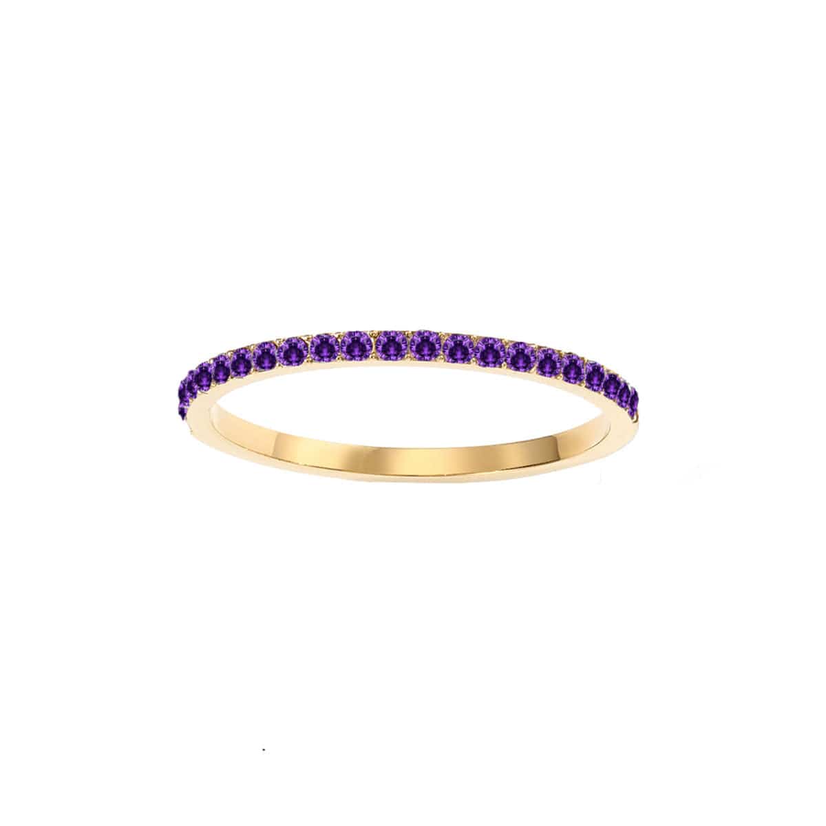 Thin Pavé Crystal Band Ring purple | MILK MONEY milkmoney.co | cute rings, simple rings, casual rings, simple rings for women, trendy rings, cute rings for women, cute cheap rings, casual rings for women