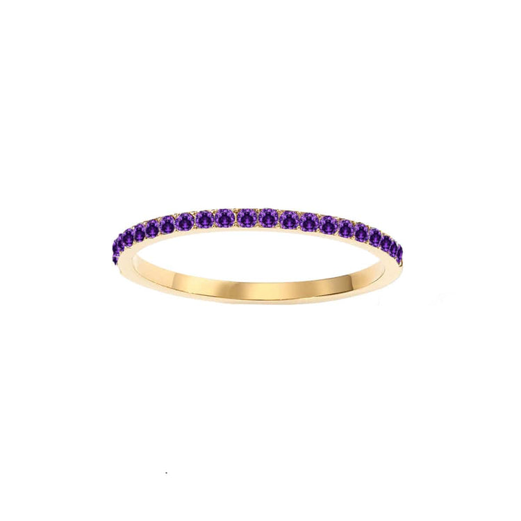 Thin Pavé Crystal Band Ring purple | MILK MONEY milkmoney.co | cute rings, simple rings, casual rings, simple rings for women, trendy rings, cute rings for women, cute cheap rings, casual rings for women