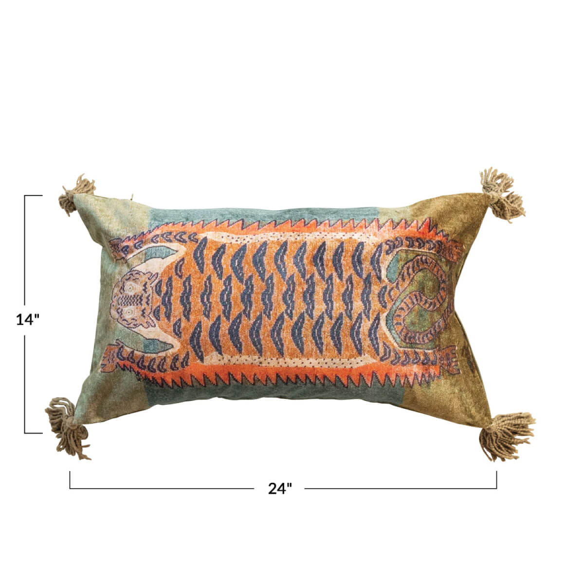 Tibetan Tiger Cotton Velvet Printed Lumbar Pillow front | MILK MONEY milkmoney.co | Home decor online, Modern home decor, Luxury home furnishings, Best home decor, Home accessories for sale, Living room furniture sets, Kitchen decor ideas, Wall art for home, Bathroom accessories, Vintage home decor, Minimalist home decor