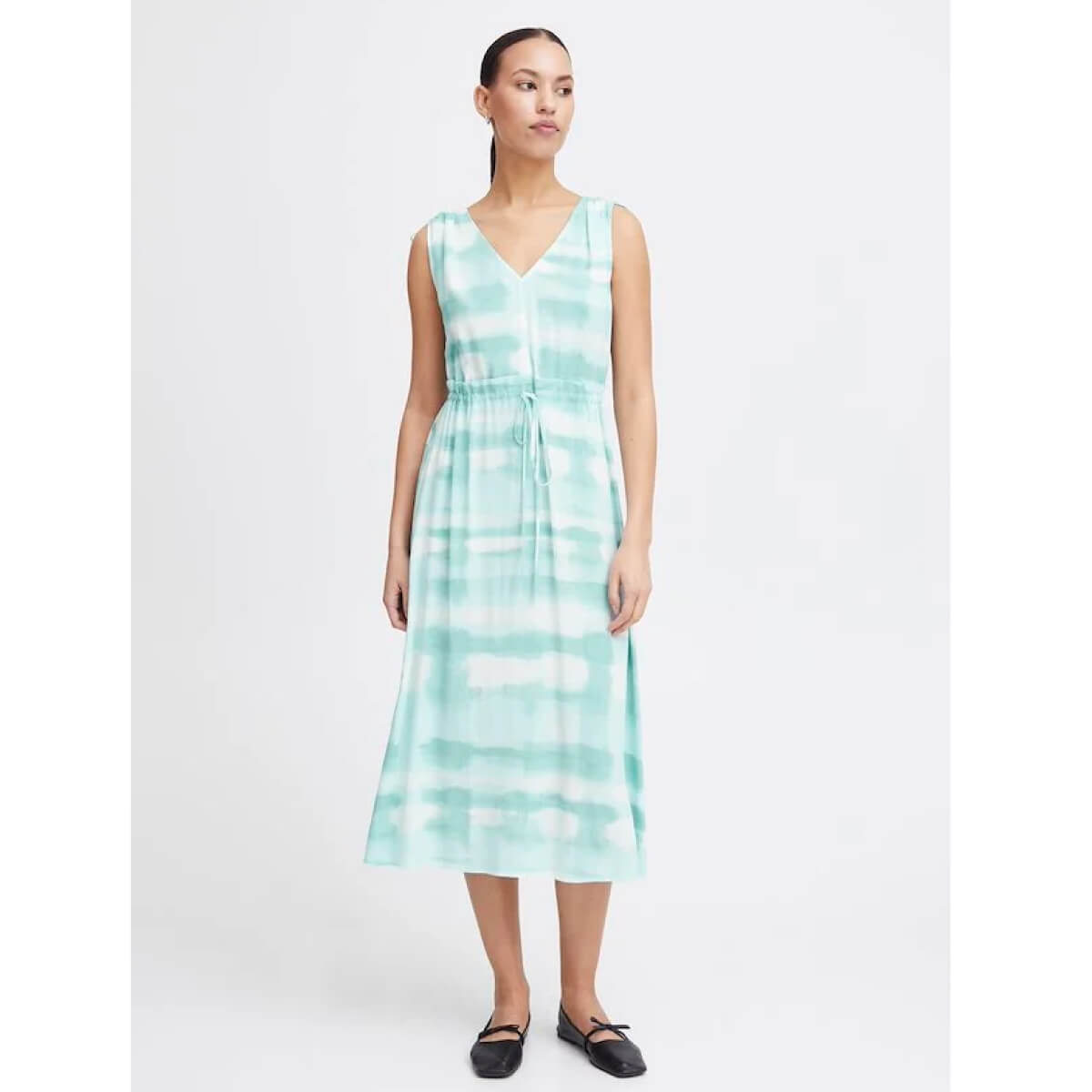 Tie Dyed Midi Dress blue front | MILK MONEY milkmoney.co | cute clothes for women. womens online clothing. trendy online clothing stores. womens casual clothing online. trendy clothes online. trendy women's clothing online. ladies online clothing stores. trendy women's clothing stores. cute female clothes.